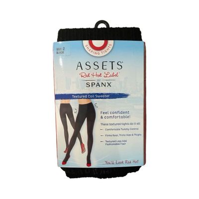 Assets Red Hot Label by Spanx Shaping Tights size 2/B Black High Waist